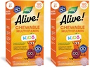 Nature's Way Alive! Children Chewable Multivitamin, Kids Multivitamin with Orchard Fruits & Garden Veggies Powder Blend, Daily Kids Vitamins, Nutritional Support, Cherry Flavor, 120 Count (Pack of 2)