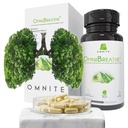 OMNIBREATHE Respiratory Wellness Lung Supplement, Quit Smoking Aid Support Quit Smoking, Lungs Detox for Smokers, with Mullein Leaf Extract for Lungs Clear Mucus,60 Veg Capsules