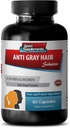 Eliminate Grey Hair - Anti Gray Hair Natural Formula for Men and Women - Biotin Supplement - Anti Gray Hair Supplement, Herbal Gray Hair Reversal, Reverse Gray Hair Darkening Supplement, 1B 60 Caps