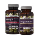 ResVitale Beauty 3 - Skin Care Supplement with Collagen, Keratin & Elastin - 90 Capsules & Collagen Enhance - Beauty Supplement with Hyaluronic Acid & Resveratrol - 60 Capsules