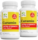 Terry Naturally Curamin Extra Strength - Curcumin & Boswellia for Healthy Circulation Support - Turmeric Supplement to Support Joints, Muscle Health & Endorphin Production - 60 Tablets (Pack of 2)