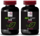 Anti Gray Hair Pills - Anti Gray Hair Complex - Natural Tone, Vibrant Color, Gray Hair Control, Anti Gray Hair Supplement, Color Renewal Boost, Fresh Tone, Color Brilliance 2 Bottles 120 Capsules