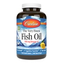 Carlson - The Very Finest Fish Oil, 700 mg Omega-3s, Norwegian Fish Oil Supplement, Wild Caught Omega-3 Fish Oil, Sustainably Sourced Fish Oil Capsules, Omega 3 Supplement, Lemon, 120 Softgels