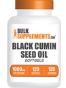 BulkSupplements.com Black Cumin Seed Oil Softgels - Black Cumin Seed Oil 1000mg - Gluten Free, 1 Softgel per Serving, 120 Count (Pack of 1)
