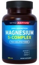 MyoActivo 5-in-1 Magnesium Complex - High Absorption - Chelated Magnesium Glycinate, Malate, Citrate, Taurate, & Aspartate for Nerves, Muscles, Bones | 120 Capsules | Magnesium Supplement