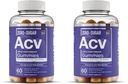 Essential Elements Zero-Sugar ACV Apple Cider Vinegar Gummies from “The Mother” - Naturally-Sourced, Vegan ACV Gummies with Chromium 60 Count (2-Pack)