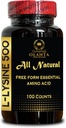L-LYSINE SUPPLEMENT AMINO ACIDS - support Lip and Skin Health, energy booster, Helps Your Body Control the Acid, Immune Support - Gluten Free, Protein synthesis - 1 Bottle 100 Counts