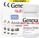 Genexa Arnica Tablets for Pain Relief Formula | Alleviate Muscle & Joint Pain, Soreness, & Stiffness | Delicious Organic Grape Flavor | Homeopathic Remedy Made Clean | 300 Chewable Tablets (3 Pack)
