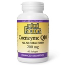 Natural Factors Coenzyme Q10 - Antioxidant Support Supplement Supports Cellular Energy Production - Better Absorption Aids Healthy Heart Function - 200 mg, 60 Softgels (60 Servings)