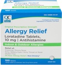 Quality Choice 24 Hour Allergy Medicine, Non-Drowsy Relief for Indoor & Outdoor Allergies, Loratadine 10mg Antihistamine, for Relief of Sneezing, Runny Nose, Itchy & Watery Eyes, 100 Count