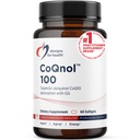 Designs for Health CoQnol 100mg - CoQ10 Ubiquinol with Superior Bioavailability + Exclusive Absorption Technology - Double CoenzymeQ10 Boost with GG - Heart, Healthy Aging + Cell Support (60 Softgels)