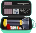 Hard Travel Case for Asthma Inhaler, Inhaler Spacer Case for Kids and Adults, Masks, Asthma Accessories with Mesh Pocket for Medicine and Other Accessories, Green (CASE ONLY)