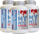 I LOVE MY PETS LLC Older cat Supplements - PET Immune Support - Dogs and Cats - Booster - Healthy - cat Turmeric - 180 Treats (3 Bottles)