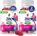 Zinc Gummies for Adults - Zinc Chewable Gummy for Immune Support - Powerful Natural Antioxidant Non-GMO Supplement for Children Men Woman Adults