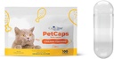 Capsuline PetCaps Size 3 Empty Gelatin Capsules for Cats of All Life Stages, Chicken Flavored - 100 Count| Hides Medicine Taste & Scent | Gluten Free, Kosher, Non-GMO Certified | Pure Bovine Pill Caps