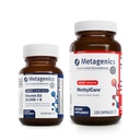 Metagenics Bundle - D3 10,000 + K & MethylCare - 60 Softgels of D3 for Immune Support, Bone Health & Heart Health* - 120 Capsules of MethylCare for Homocysteine Metabolism & Methylation*