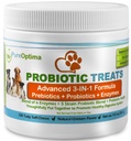 Probiotics Chews for Dogs, Digestive Enzymes + Prebiotics Improves Digestion, Diarrhea, Constipation, Gas, Bad Breath, Leaky Gut, Allergy Immunity Daily Supplement 120 Counts