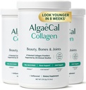 ALGAECAL Collagen Peptides Powder – Multi Collagen Peptides with VERISOL®, FORTIGEL®, UC-II®, FORTIBONE®, Hydrolyzed Collagen for Women & Men, Type 2 Collagen, 30 Servings (3 Packs)