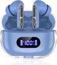 Blue Wireless Earbuds P1 PRO, Earphones Wireless Bluetooth Headphones with Clear Call Mics Ear Buds, Comfortable Fit, IPX7 Waterproof Long Battery Life, 30H Playtime for Sports Workout
