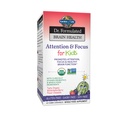 Garden of Life Dr. Formulated Attention and Focus for Kids, Supplement Promotes Healthy Brain Function, Concentration with Organic Wild Blueberry, Pine Bark, Vitamin C, D and Probiotics, 60 Count
